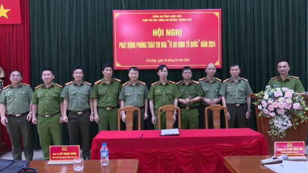 Cụm thi đua Công an các huyện, thành phố Công an tỉnh Lạng Sơn phát động phong trào thi đua "Vì an ninh Tổ Quốc"