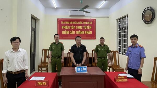 Tòa án nhân dân huyện Chi Lăng xét xử trực tuyến vụ án hình sự trộm cắp tài sản