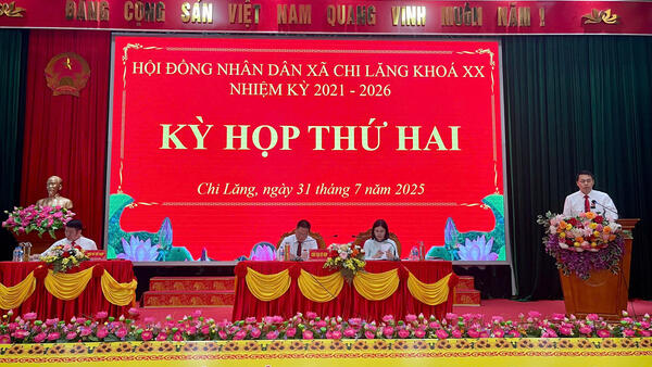 HĐND XÃ CHI LĂNG KHÓA XX, NHIỆM KỲ 2021 - 2026 TỔ CHỨC KỲ HỌP THỨ HAI