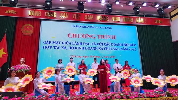 XÃ CHI LĂNG TỔ CHỨC HỘI NGHỊ GẶP MẶT DOANH NGHIỆP, HỢP TÁC XÃ, HỘ KINH DOANH NĂM 2025