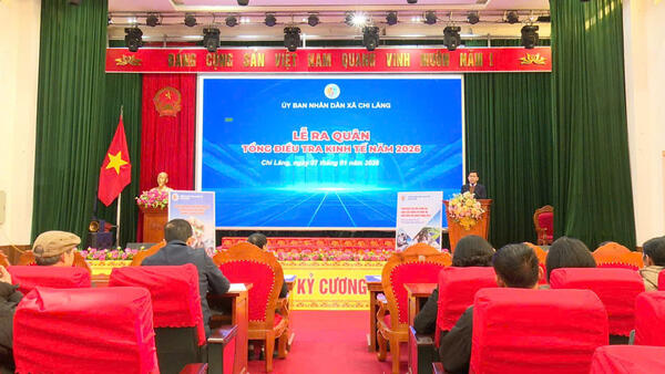 Xã Chi Lăng tổ chức Lễ ra quân Tổng điều tra kinh tế năm 2026