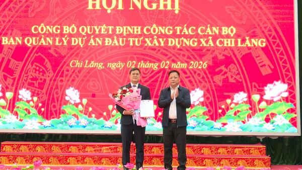 UBND XÃ CHI LĂNG CÔNG BỐ QUYẾT ĐỊNH CÔNG TÁC CÁN BỘ