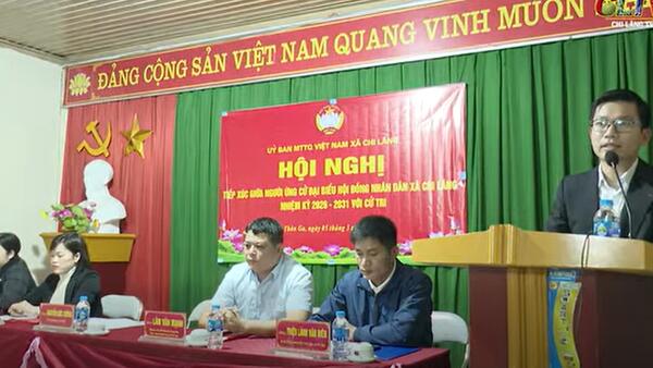 Ứng cử viên Đại biểu HĐND xã Chi Lăng tại đơn vị bầu cử số 5, số 6 tiếp xúc cử tri