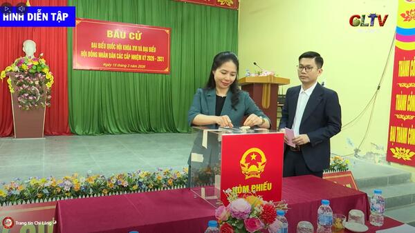 Xã Chi Lăng diễn tập các lực lượng thực hiện công tác bầu cử