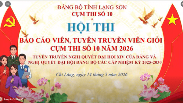 HỘI THI BÁO CÁO VIÊN, TRUYÊN TRUYỀN VIÊN GIỎI CỤM SỐ 10 NĂM 2026