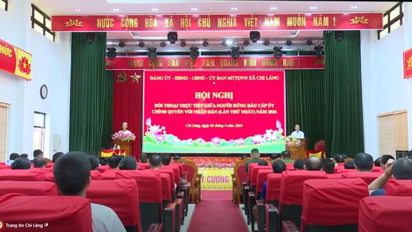 Hội nghị đối thoại giữa người đứng đầu cấp ủy, chính quyền với nhân dân