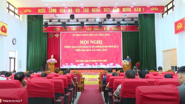Hội nghị triển khai thực hiện kế hoạch số 2959 trên địa bàn xã Chi Lăng