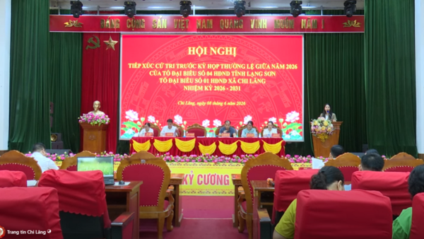 Hội nghị đại biểu HĐND các cấp tiếp xúc cử tri xã Chi Lăng trước kỳ họp thường lệ giữa năm 2026
