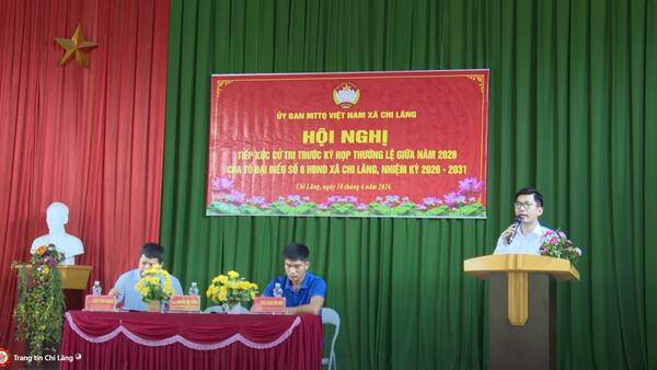 Tổ đại biểu số 2, số 3, số 6 HĐND xã Chi Lăng tiếp xúc cử tri trước kỳ họp thường lệ giữa năm 2026.