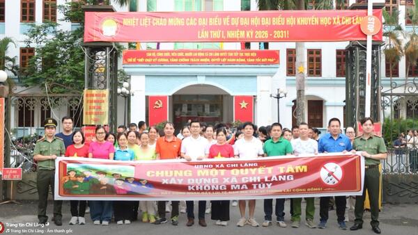 Xã Chi Lăng hưởng ứng mít tinh và tổ chức giải chạy hưởng ứng Tháng hành động phòng, chống ma túy