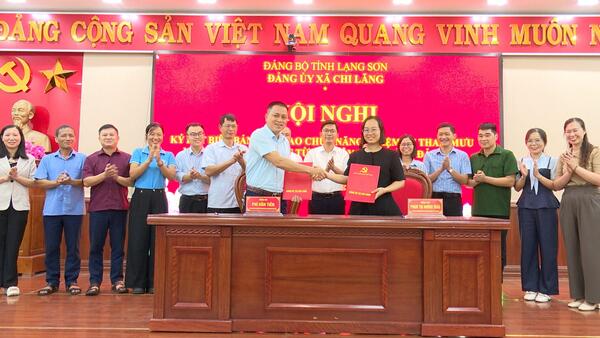 Xã Chi Lăng bàn giao chức năng, nhiệm vụ tham mưu về công tác dân vận