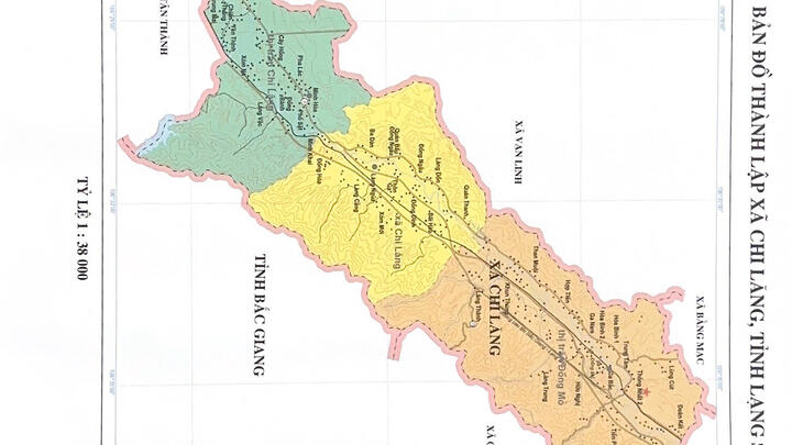 BẢN ĐỒ THÀNH LẬP XÃ CHI LĂNG, TỈNH LẠNG SƠN